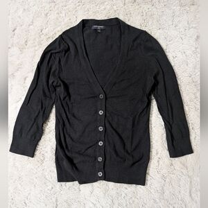 Banana Republic Cardigan 3/4 Sleeves Black Women's Size Medium Petite